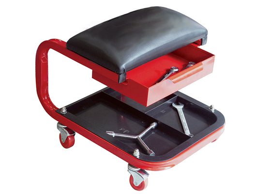 Faithfull Seat On Wheels C/W Tray & Drawer FAIAUSEAT