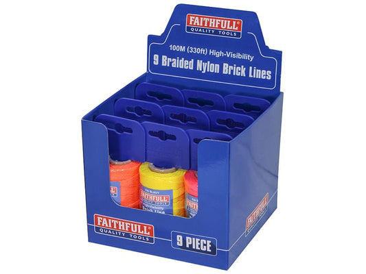 Faithfull Brick Line Replacement Dispenser Reel CDU, 9 Piece FAIBLDISPCDU