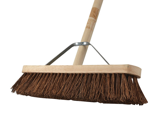 Faithfull Stiff Bassine Broom 450mm (18in) + Handle & Stay FAIBRBAS18H