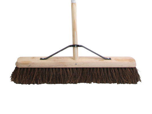 Faithfull Stiff Bassine Broom 600mm (24in) + Handle & Stay FAIBRBAS24H
