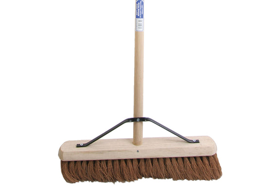 Faithfull Broom Soft Coco 450mm (18in) + Handle & Stay FAIBRCOCO18H