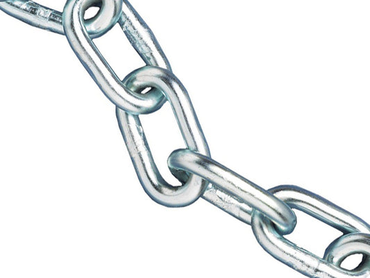 Faithfull Zinc Plated Chain 5mm x 25m Reel - Max. Load 160kg FAICHAL525C