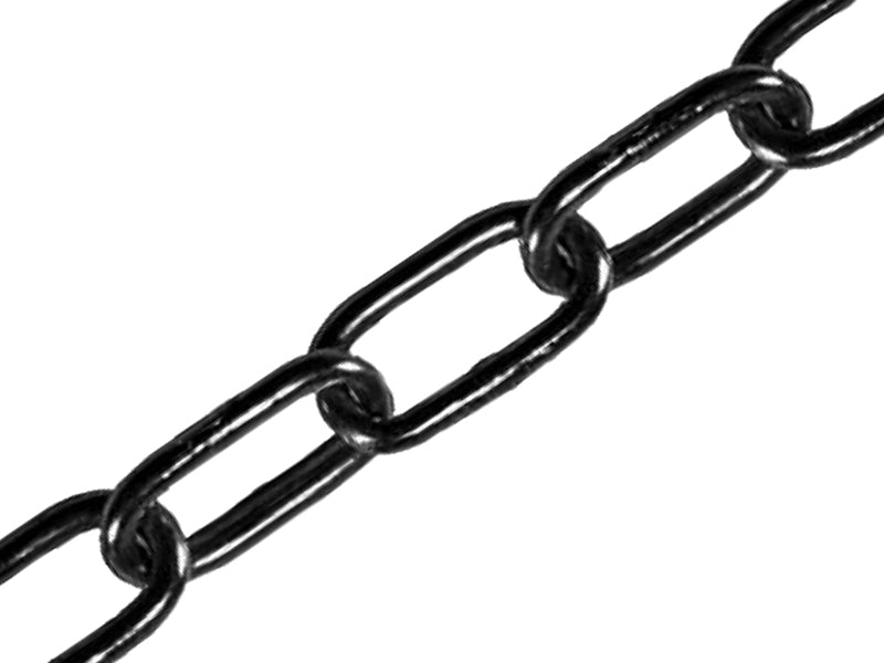 Faithfull Black Japanned Chain 3.0mm x 2.5m - Max. Load 80kg FAICHCUT30B