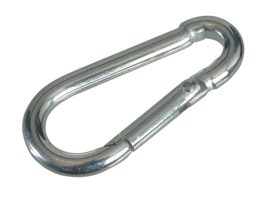 Faithfull Fire Brigade Snap Hook 4mm Zinc Plated (Pack 4) FAICHFBS40
