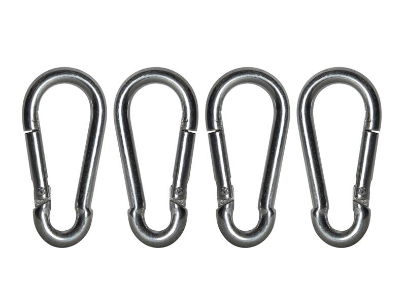 Faithfull Fire Brigade Snap Hook 6mm Zinc Plated (Pack 4) FAICHFBS60