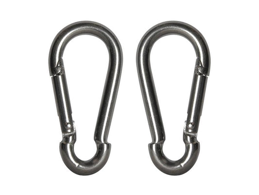 Faithfull Fire Brigade Snap Hook Stainless Steel 6mm (Pack 2) FAICHFBS60S