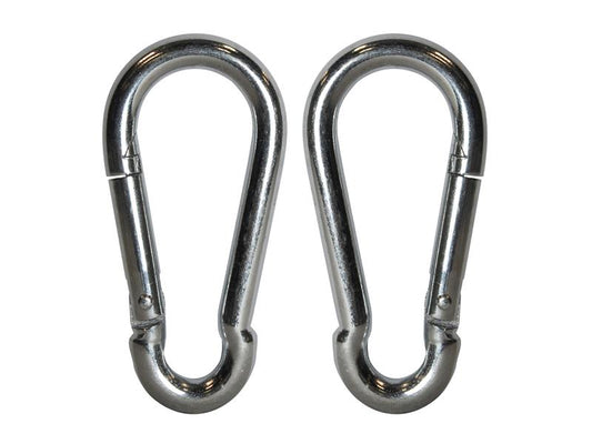 Faithfull Fire Brigade Snap Hook 8mm Zinc Plated (Pack 2) FAICHFBS80