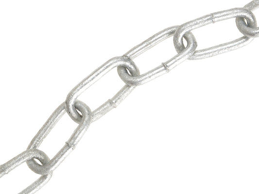 Faithfull Galvanised Chain Link 4mm x 30m Reel - Max. Load 120kg FAICHGL430
