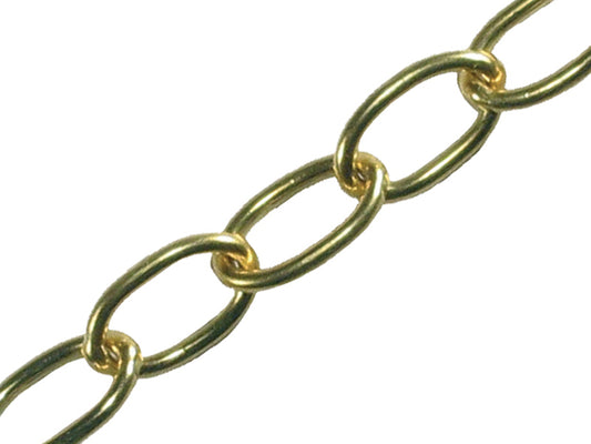 Faithfull Oval Chain 2.3mm x 10m Polished Brass FAICHOP23