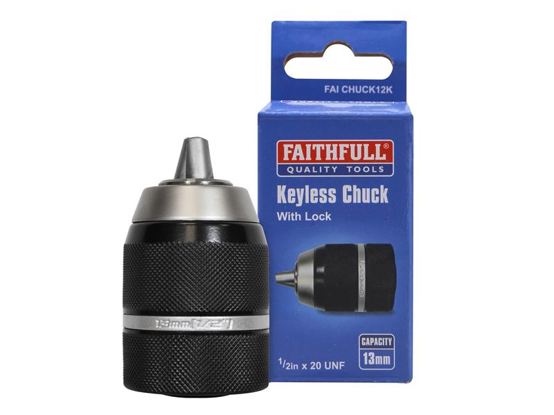 Faithfull Chuck Keyless Impact 13mm Capacity 1/2 x 20 UNF FAICHUCK12K