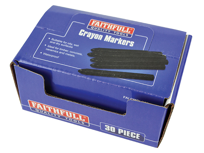 Faithfull Crayon Marker Black (CDU 30) FAICMBLK30