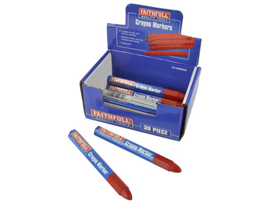 Faithfull Crayon Marker Red (CDU 30) FAICMRED30