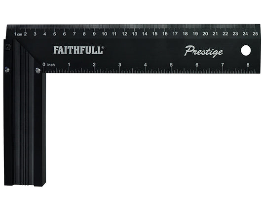 Faithfull Prestige Try Square Black Aluminium 250mm (10in) FAICS10CNC