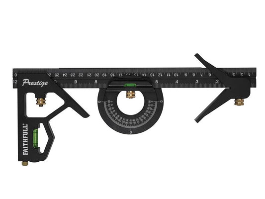Faithfull Prestige Combination Square Set 300mm (12in) FAICS300SCNC