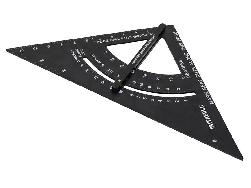 Faithfull 300mm 12in Prestige Adjustable Quick Roofing Square FAICSQA12CNC