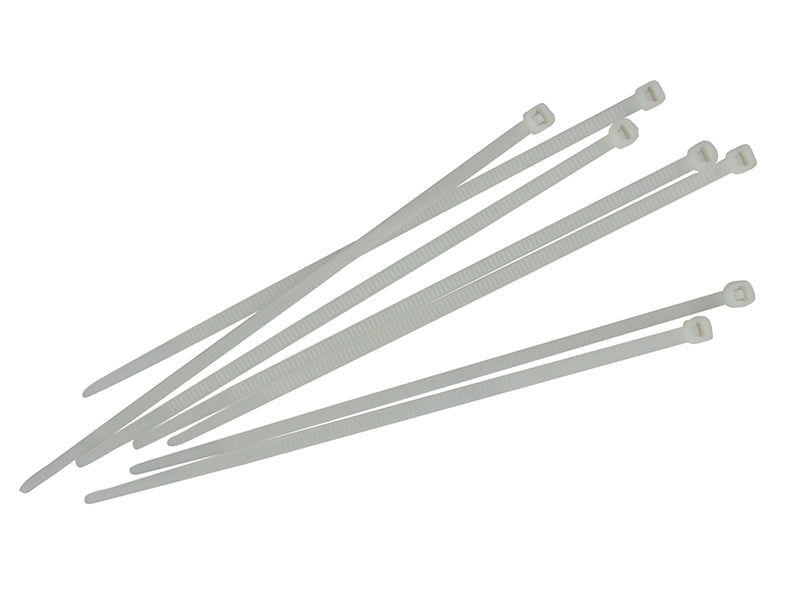 Faithfull Cable Ties White 3.6 x 200mm (Pack 100) FAICT200W