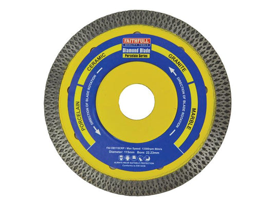 Faithfull Porcelain Diamond Blade 115 x 22.23mm FAIDB115CRP