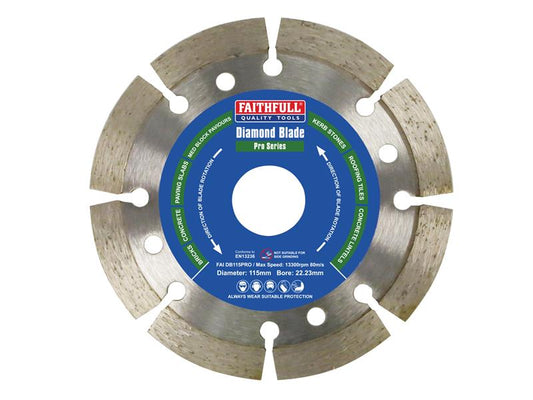Faithfull Professional Diamond Blade 115 x 22mm FAIDB115PRO