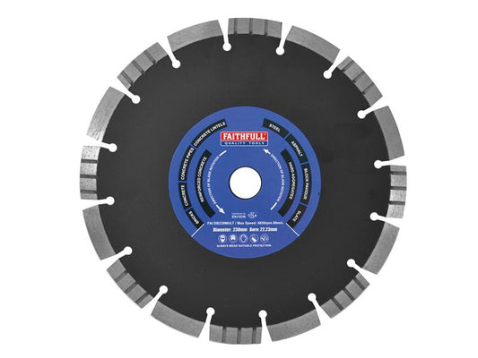 Faithfull FAIDB230MULT Multi Cut Diamond Blade 230 x 22mm