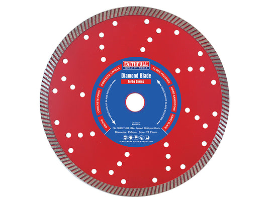 Faithfull Turbo Cut Diamond Blade 230 x 22mm FAIDB230TURB