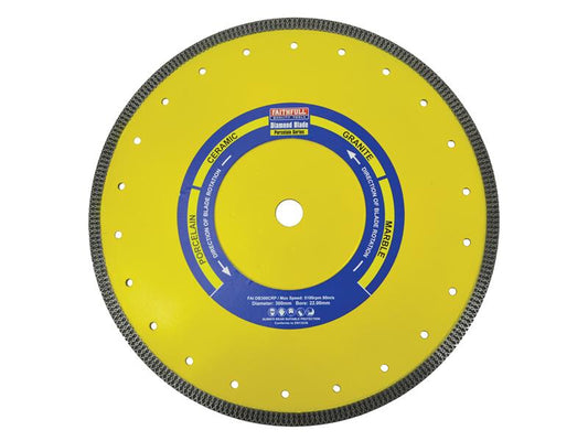 Faithfull Ceramic Porcelain & Granite Diamond Blade 300 x 20mm FAIDB300CRP