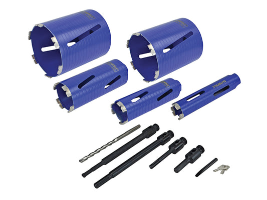 Faithfull Diamond Core Drill Kit & Case Set of 11 FAIDCKIT11