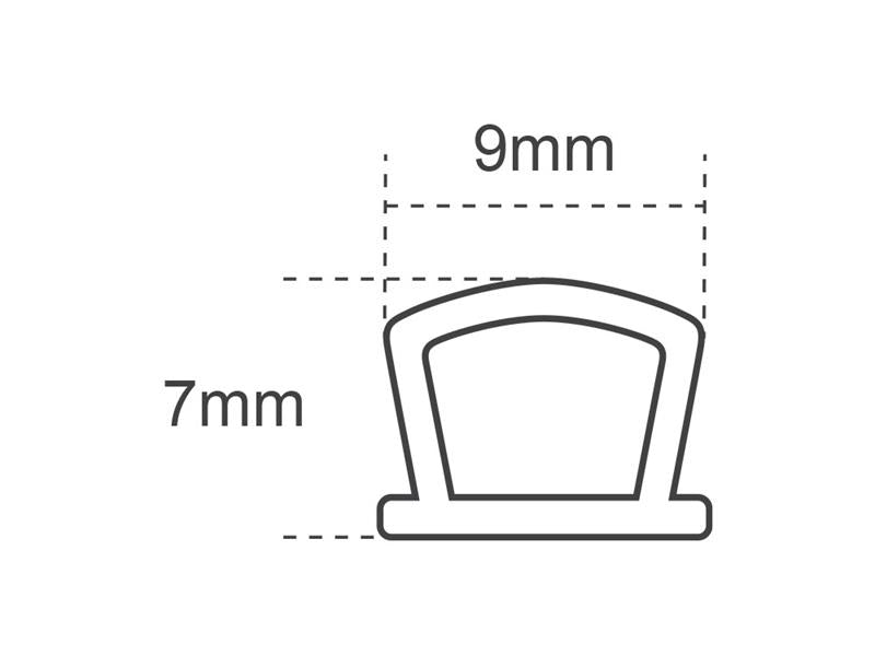Faithfull Silicone Draught Excluder White 6M 9 x 7mm FAIDEN976W
