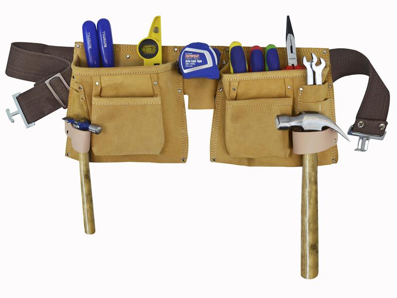 Faithfull Double Tool & Nail Pouch FAIDTNP3