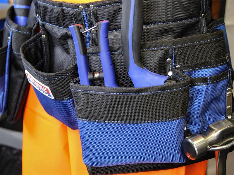 Faithfull Double Tool & Nail Pouch 2100D Nylon Size 260 x 600mm FAIDTNPN