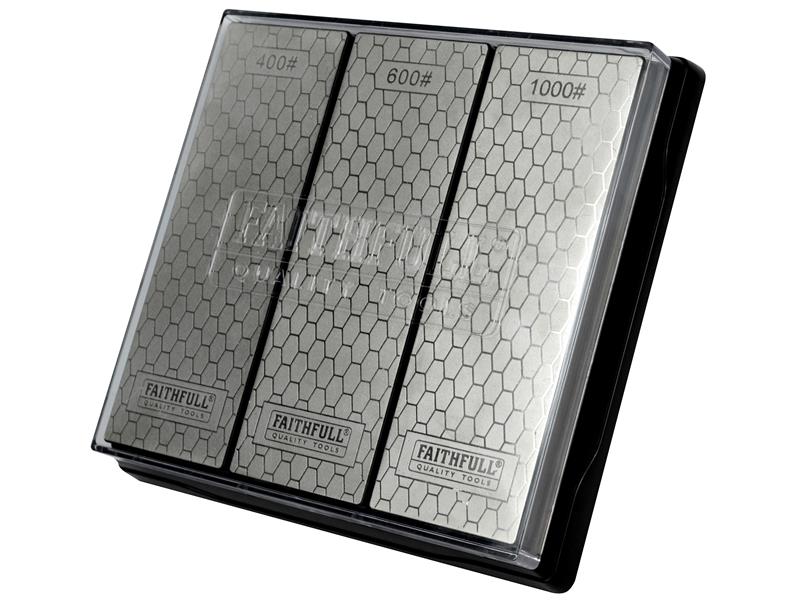Faithfull Diamond Whetstone Kit, 3 Piece FAIDWTRIPLE