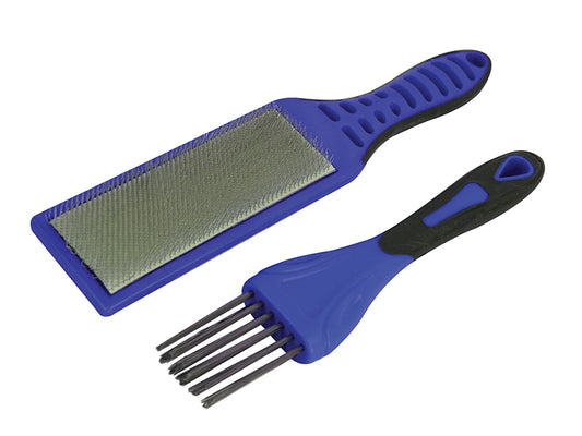 Faithfull 2 Piece File Card Brush Kit FAIFCBKIT