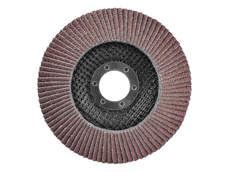 Faithfull Aluminium Oxide Flap Disc 115 x 22mm 120 Grit FAIFD115A120