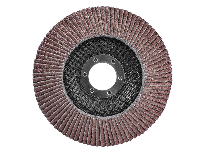 Faithfull Aluminium Oxide Flap Disc 115 x 22mm 80 Grit FAIFD115A80