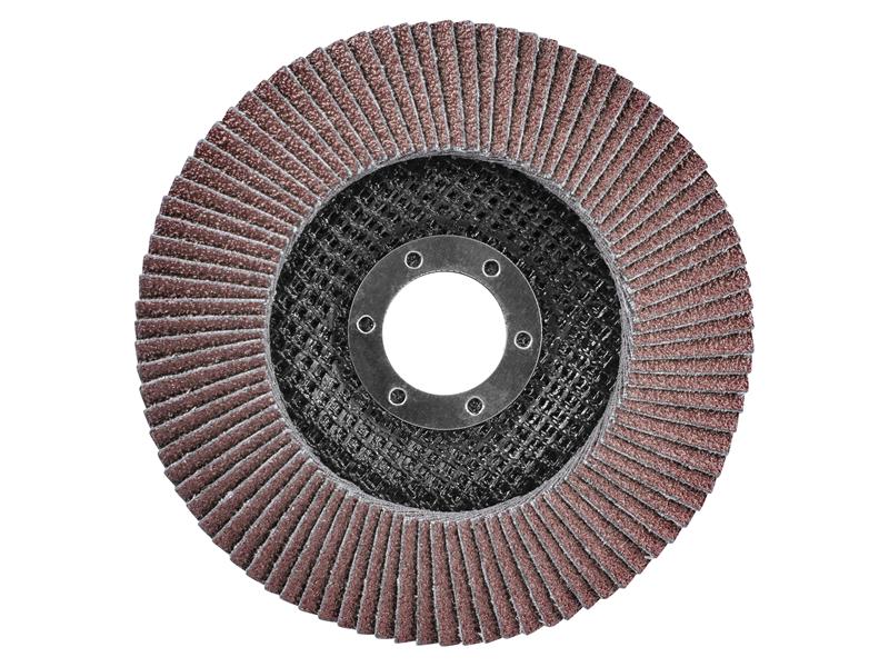 Faithfull Aluminium Oxide Flap Disc 125 x 22mm 120 Grit FAIFD125A120