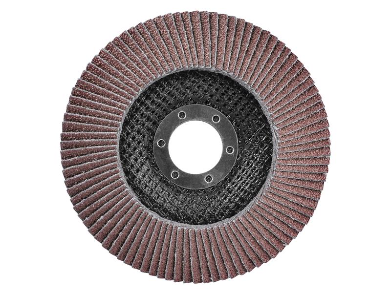 Faithfull Aluminium Oxide Flap Disc 125 x 22mm 80 Grit FAIFD125A80