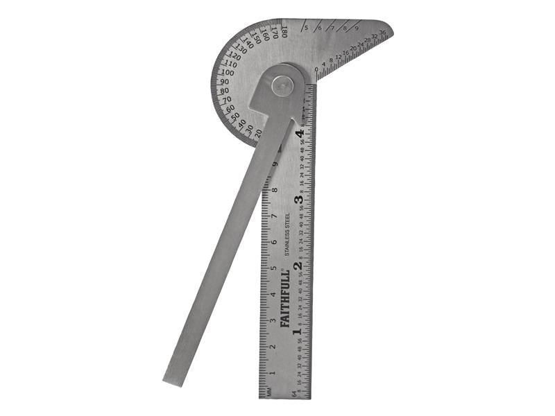 Faithfull Multi Purpose Angle Protractor 100mm (4in) FAIGAUGEMULT