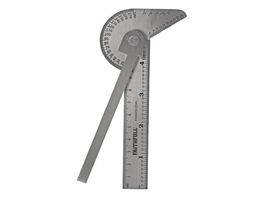 Faithfull Multi Purpose Angle Protractor 100mm (4in) FAIGAUGEMULT