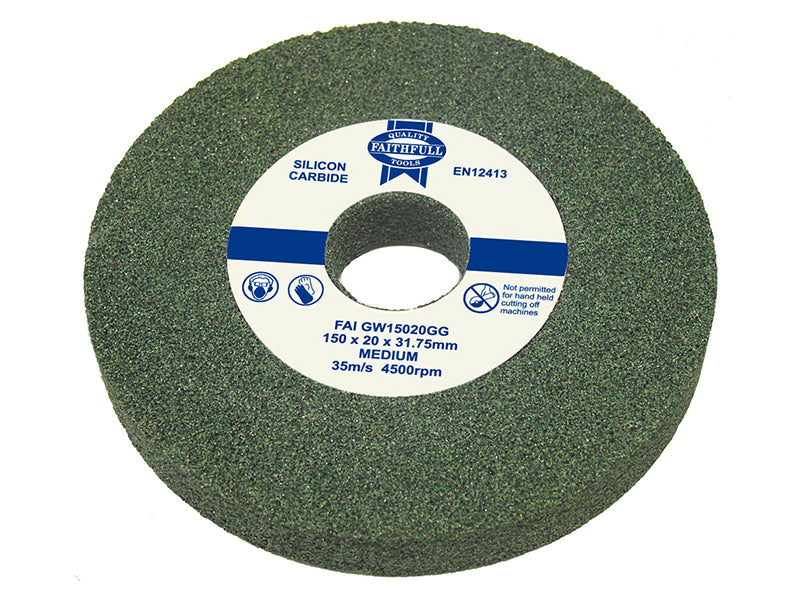 Faithfull General Purpose Grinding Wheel 150 x 16mm Green Grit FAIGW15016GG