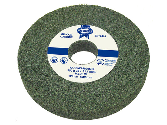 Faithfull General Purpose Grinding Wheel 150 x 16mm Green Grit FAIGW15016GG
