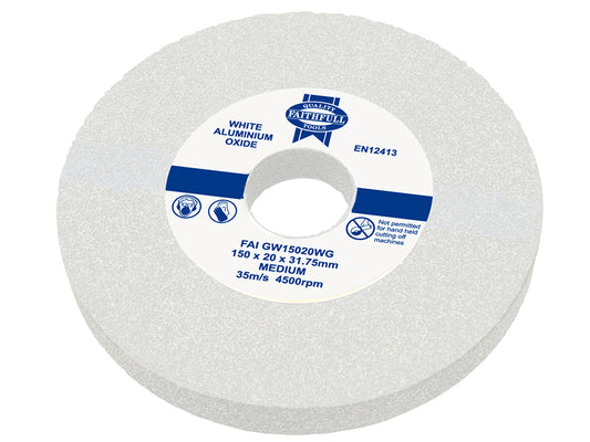 Faithfull General Purpose Grinding Wheel 150 x 20mm White Medium FAIGW15020WG