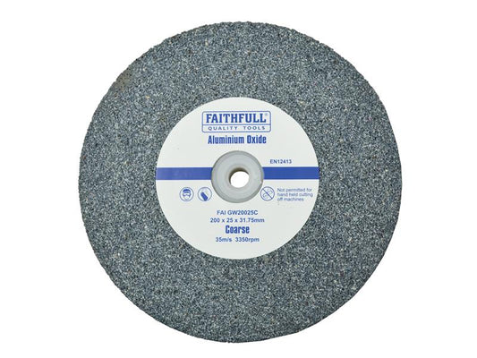 Faithfull General Purpose Grinding Wheel 200 x 25mm Coarse Alox FAIGW20025C