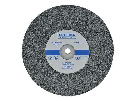 Faithfull General Purpose Grinding Wheel 200 x 25mm Medium Alox FAIGW20025M