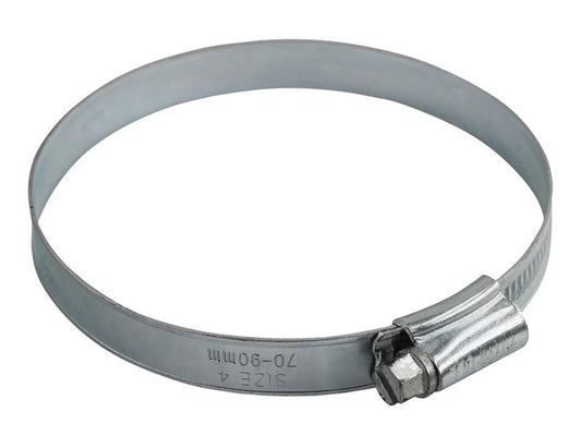 Faithfull 4 Hose Clip - Zinc MSZP 70 - 90mm FAIHC4B