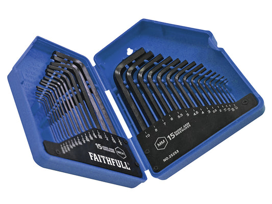 Faithfull Metric/Imperial Hex Key Set, 30 Piece FAIHKS30MAF