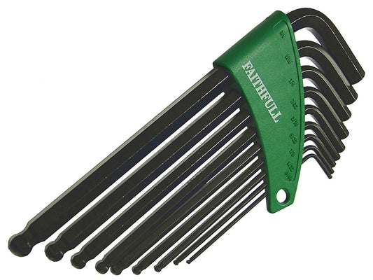 Faithfull Imperial Ball End Long Arm Hexagon Key Set, 9 Piece FAIHKS9AFLB