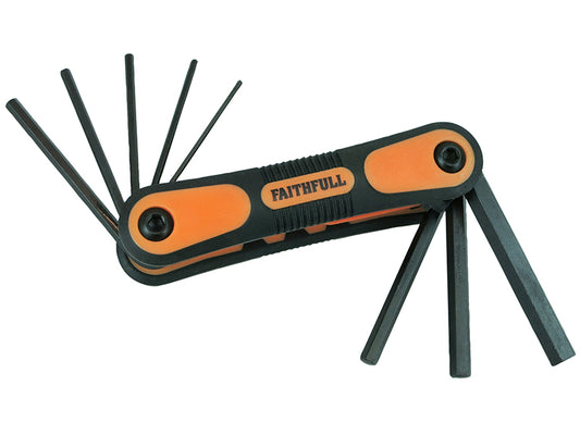 Faithfull Metric Folding Hexagon Key Set, 8 Piece FAIHKSF8M