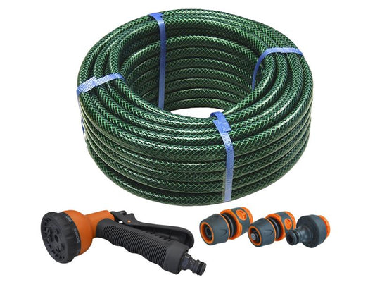 Faithfull PVC Reinforced Hose 30m Fittings & Spray Gun FAIHOSE30AV