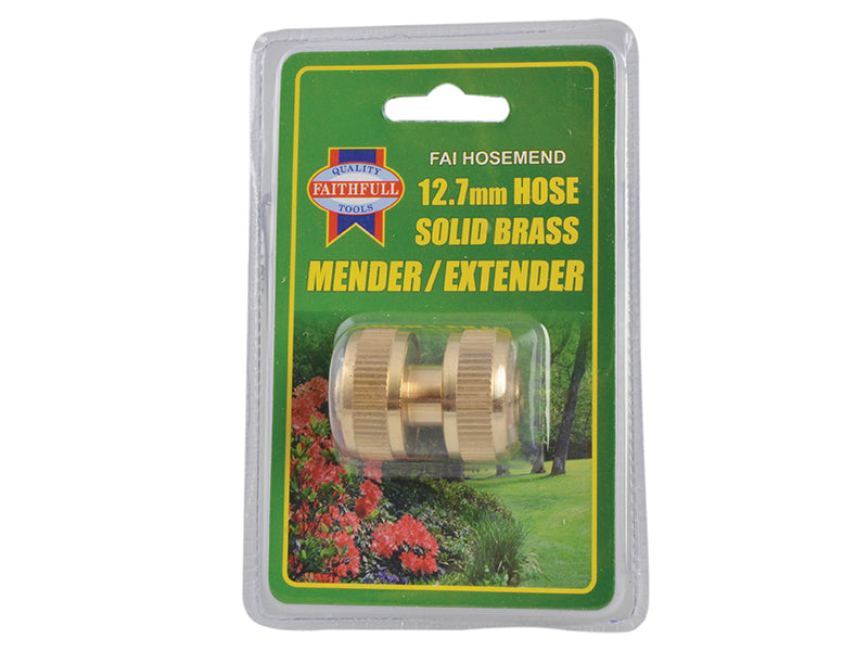 Faithfull Brass Hose Mender 12.5mm (1/2in) FAIHOSEMEND