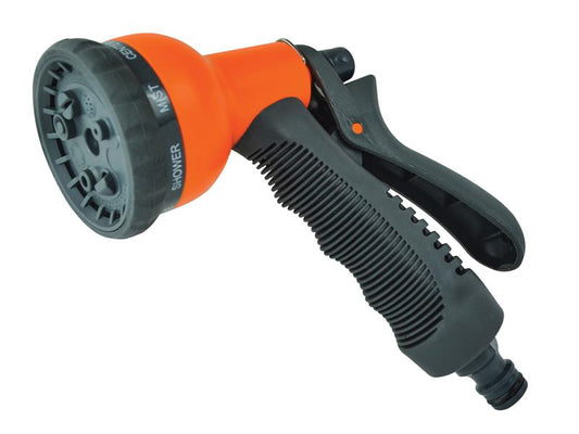Faithfull Plastic 8 Pattern Adjustable Spray Gun FAIHOSEPLSPY