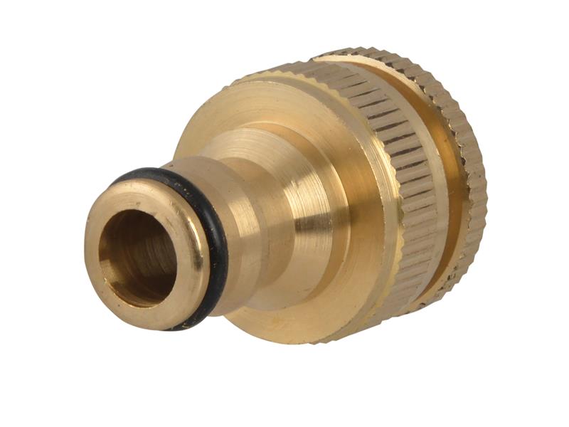 Faithfull Brass Dual Tap Connector 12.5-19mm (1/2 - 3/4in) FAIHOSETC